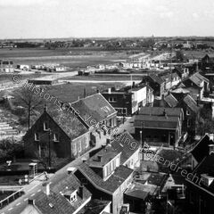 Week 34: Luchtfoto van Dorpsstraat en Binnenlandsebaan (de laatste nog in aanleg)