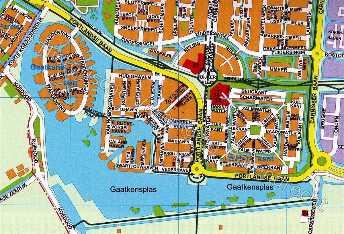 Detail kaart Barendrecht uit Gemeentegids